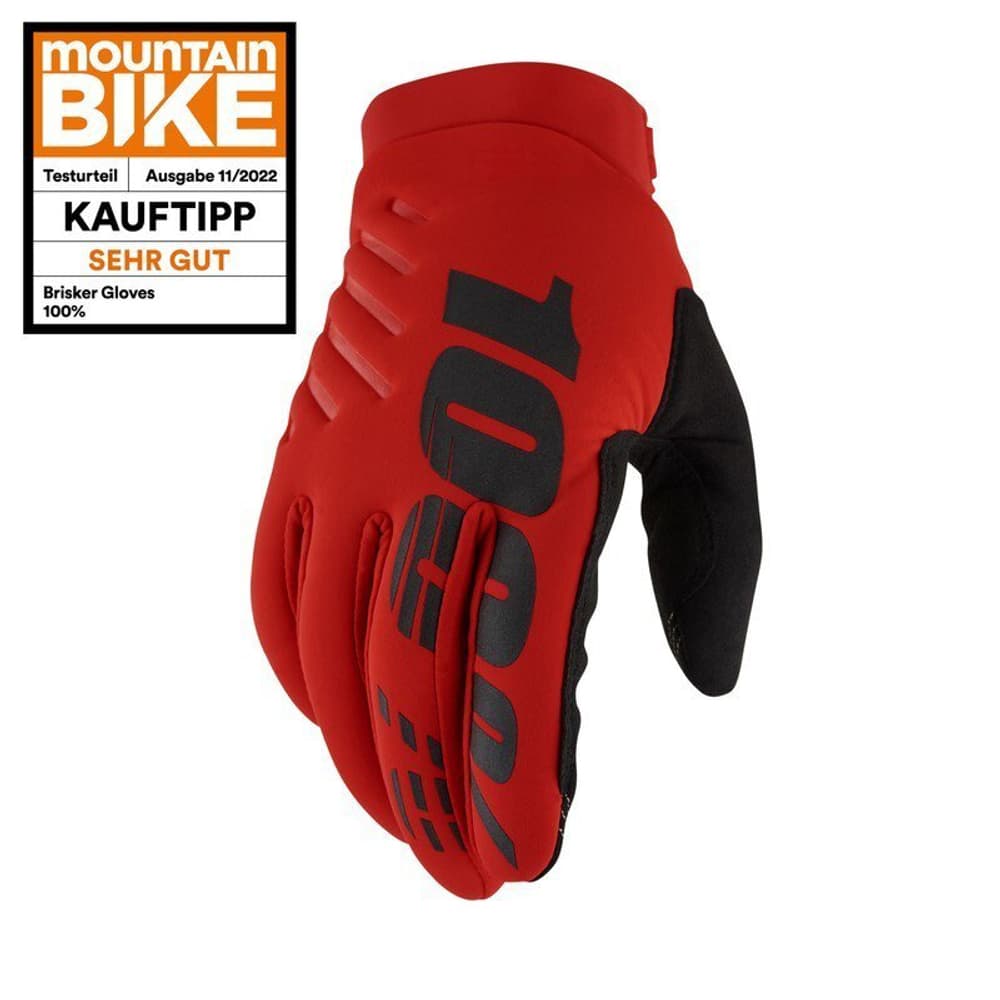 Brisker Bike-Handschuhe 100% 469462600430 Grösse M Farbe rot Bild-Nr. 1