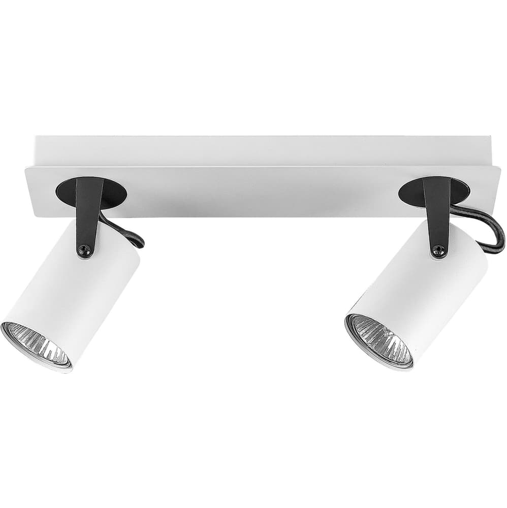 Plafoniera metallo bianco e nero 30 cm KLIP Plafoniera Beliani 677068000000 N. figura 1