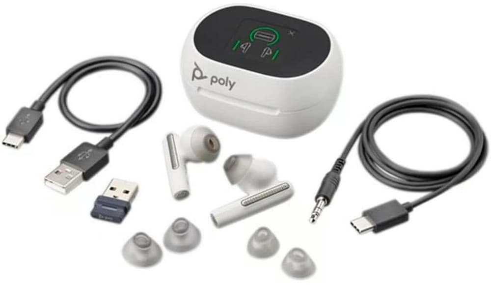 Voyager Free 60+ MS USB-A, Bianco Headset office HP 785302434513 N. figura 1
