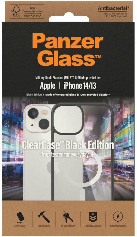 Clear Case MagSafe iPhone 14 Smartphone Hülle Panzerglass 785300196524 Bild Nr. 1