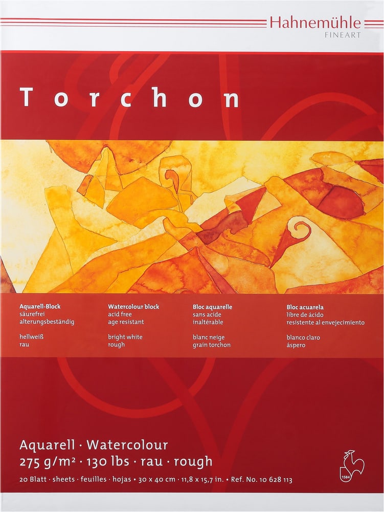 Hahnemühle Torchon Aquarell-Block 30x40 Aquarell Postkartenblock Pebeo 663554400000 Bild Nr. 1