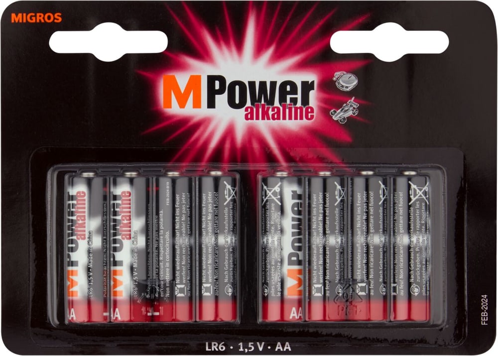 AA / LR6 8 pièces pile Batterie M-Power 704717900000 Photo no. 1