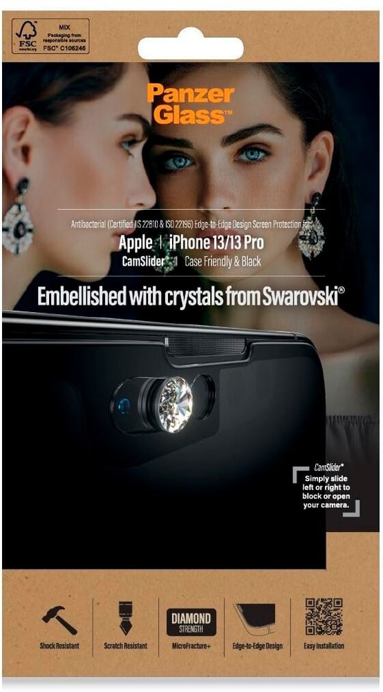CF Cam Slider AB iPhone 13/iPhone 13 Pro Protection d’écran pour smartphone Panzerglass 785300187199 Photo no. 1