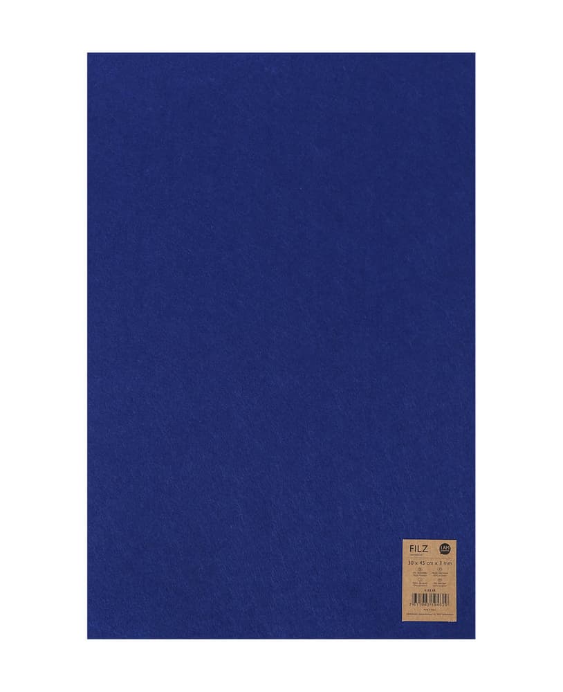 Feutre, bleu foncé, 30x45cm x 3mm Feutre artisanal 666914800000 Photo no. 1