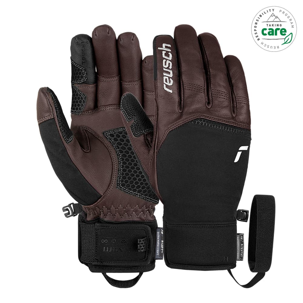 Lleon Pro R-TEX® XT Guanto da sci Reusch 464466708073 Taglie 8 Colore marrone scuro N. figura 1