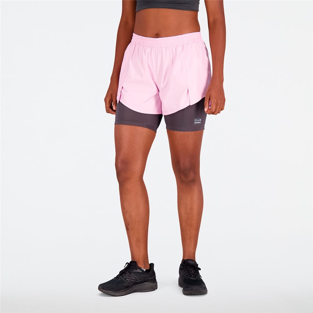 W Impact Run AT 3 In 2-in-1 Short Short New Balance 469542600438 Taille M Couleur rose Photo no. 1