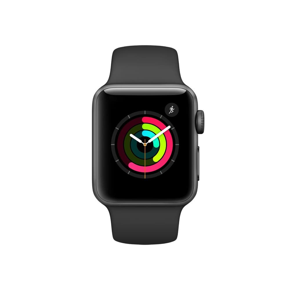 Ersatzteile Zubehor zu Apple Watch Series 2 38mm Aluminiumgehause Space Grau mit Sportarmband Schwarz