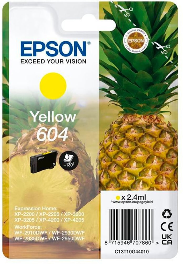 Singlepack, Yellow, 604, Ink Cartouche d’encre Epson 785302432089 Photo no. 1