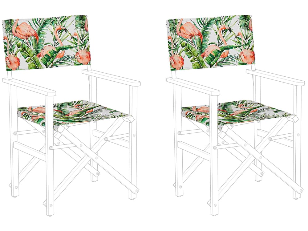 Set de 2 toiles de rechange pour chaises motif flamant rose CINE Toile amovible Beliani 753831900000 Photo no. 1