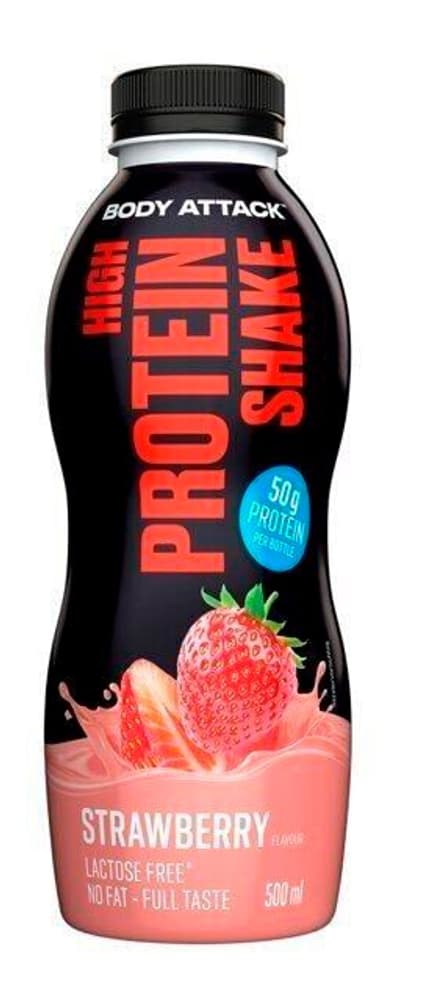 HIGH PROTEIN SHAKE (500ML) Proteinpulver Body Attack 467937601400 Farbe 00 Geschmack Erdbeer Bild-Nr. 1