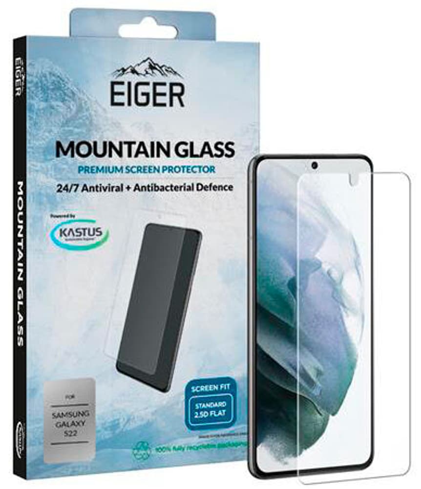 Galaxy S22  Display-Glas Mountain Glass 2.5D Clear Pellicola protettiva per smartphone Eiger 798800101644 N. figura 1