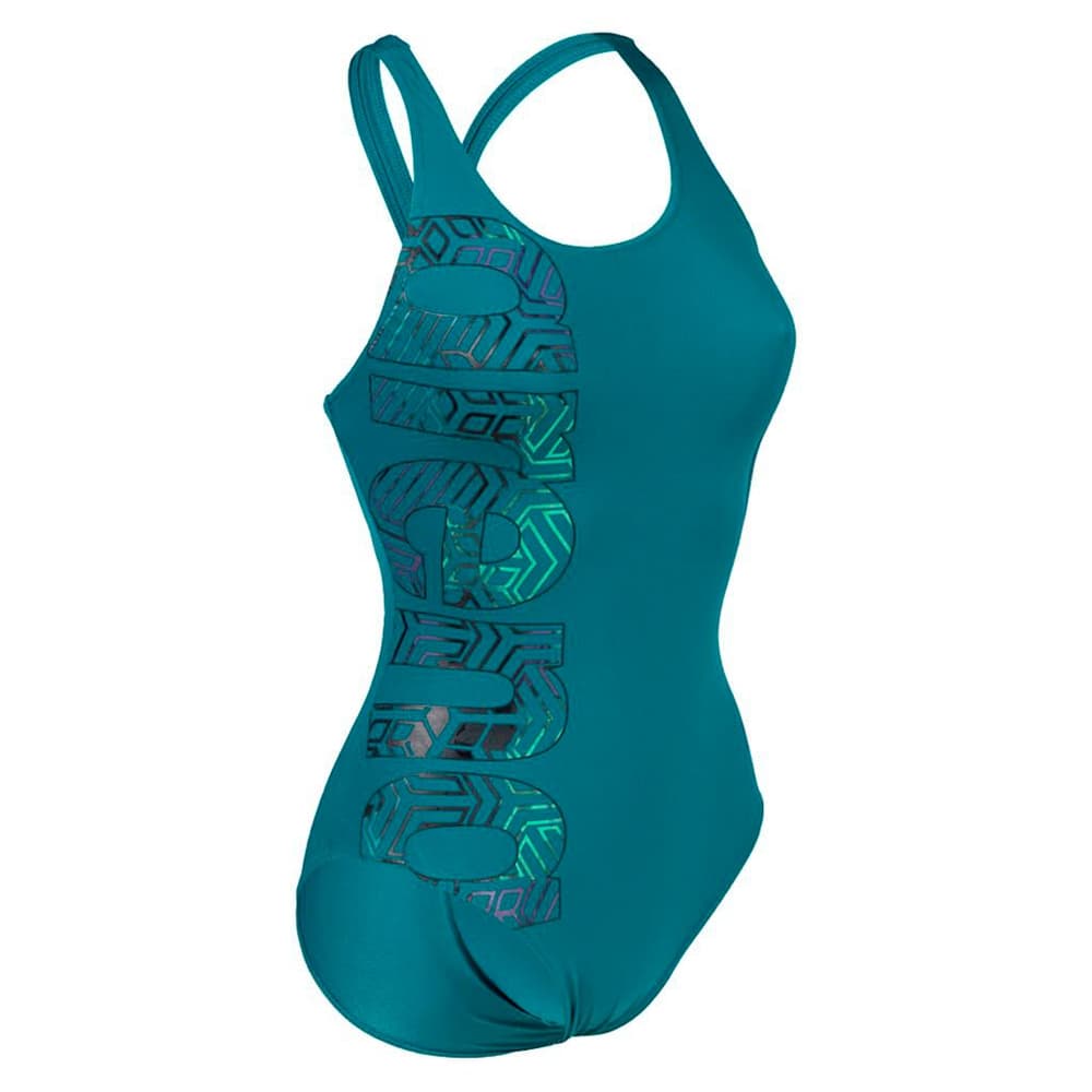 W Arena Kikko Pro Swimsuit V Back Graphic Costume da bagno Arena 468552404465 Taglie 44 Colore petrolio N. figura 1