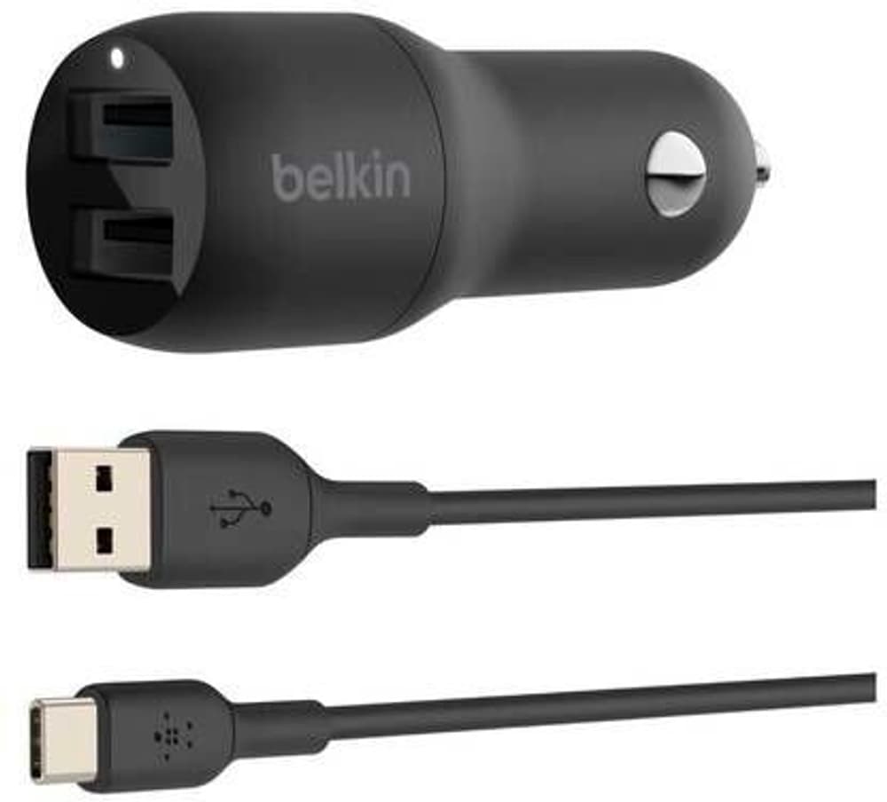 Boost Charge 2-Port USB-A 24W + USB-C Adattatore per auto Belkin 785302400406 N. figura 1