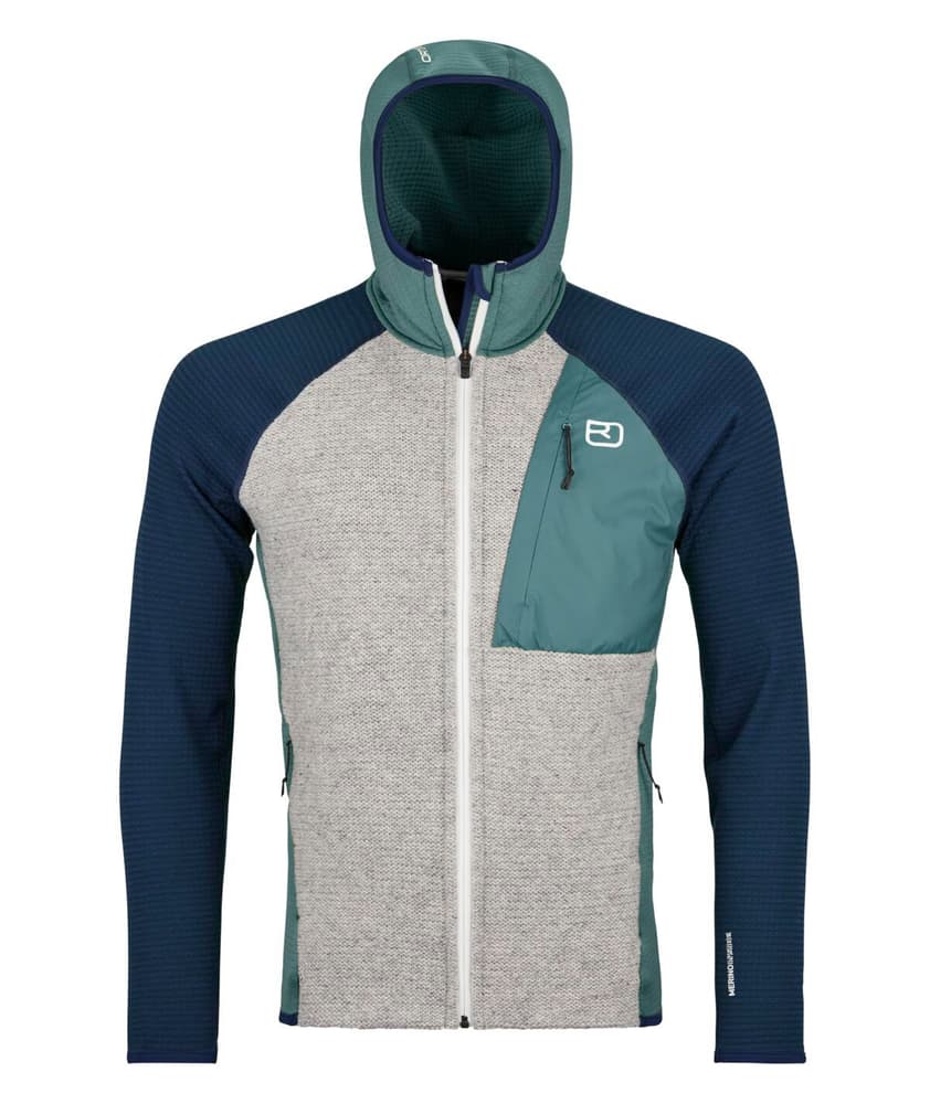 FLEECE GP CLASSIC KNIT HOODY Veste polaire Ortovox 468445300415 Taille M Couleur émeraude Photo no. 1