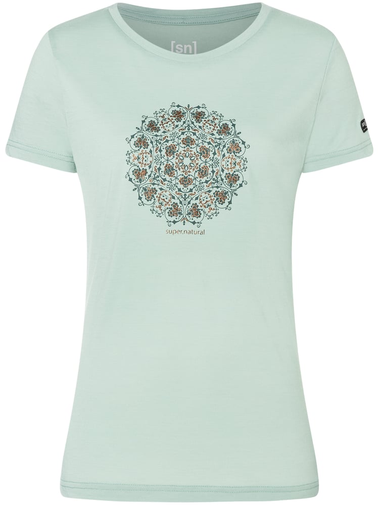 W Ornament Tee T-shirt super.natural 466428700385 Taglie S Colore menta N. figura 1