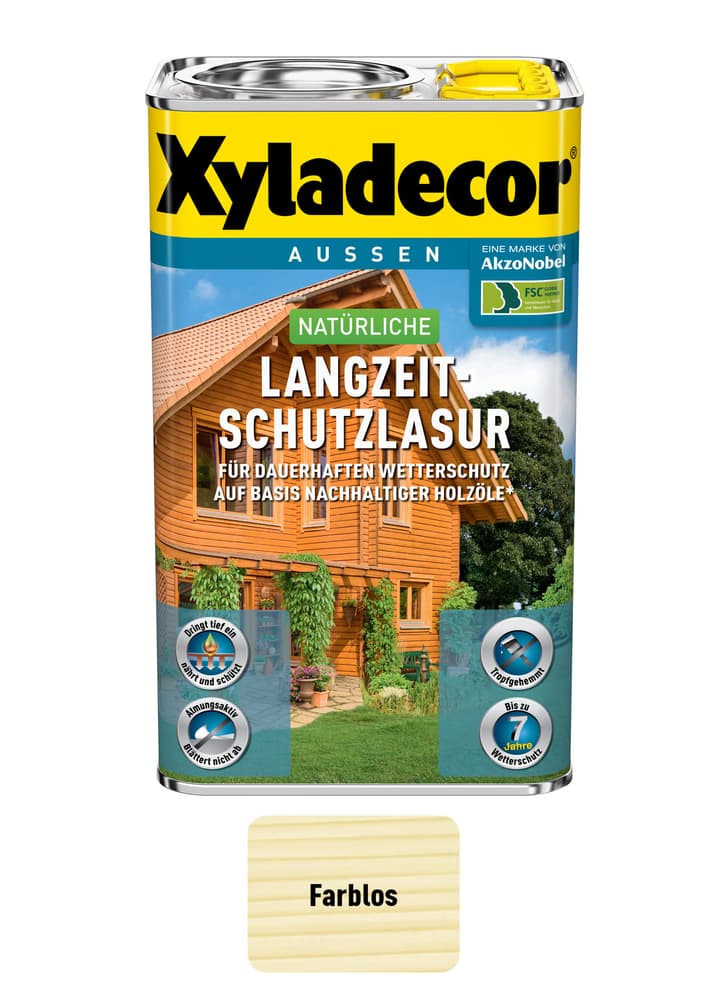 nat. smalto protezione a lungo termine Incolore 2.5 l Velatura XYLADECOR 661778400000 Colore Incolore Contenuto 2.5 l N. figura 1