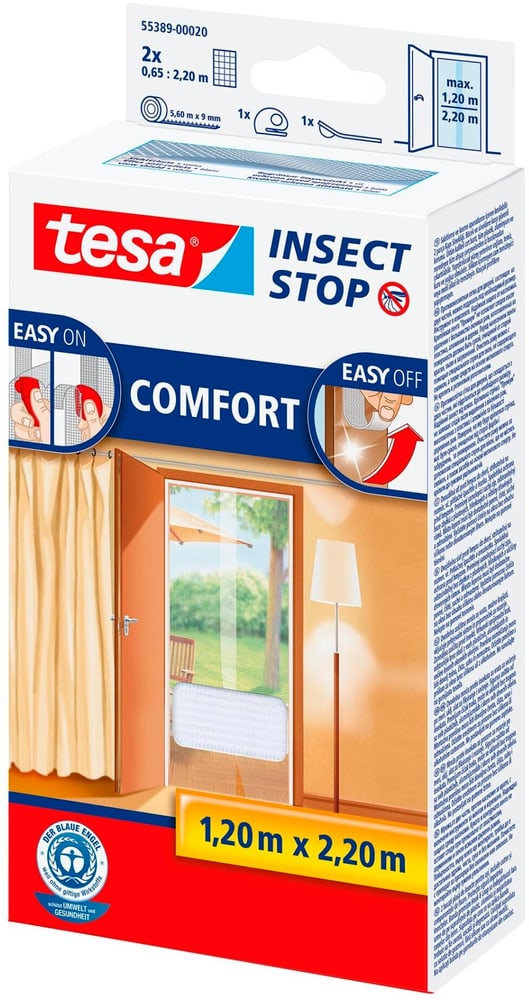 Zanzariera Insect Stop Comfort porta bianco Protezione contro gli insetti Tesa 785300186787 N. figura 1