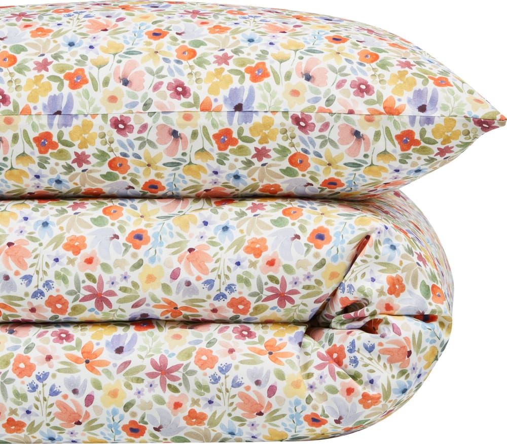 FLORES Satin-Kissenbezug FLORES Satin-Kissenbezug 451341310695 Grösse Kissenbezug - 65 x 65 cm Farbe Multicolor Bild Nr. 1