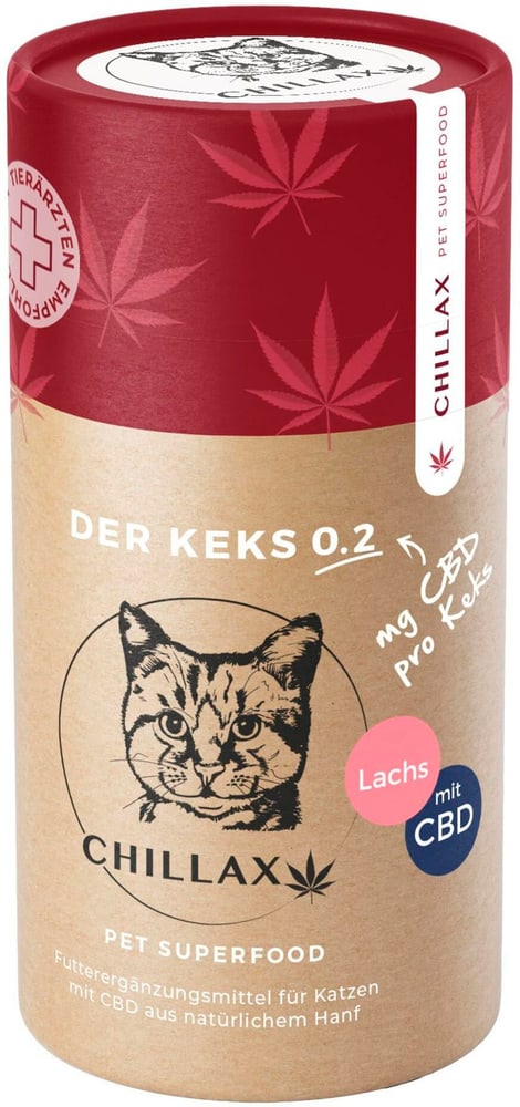 Katzen-Nahrungsergänzung CBD-Keks Lachs - 0.2 mg Katzenleckerli Chillax 785302425033 Bild Nr. 1