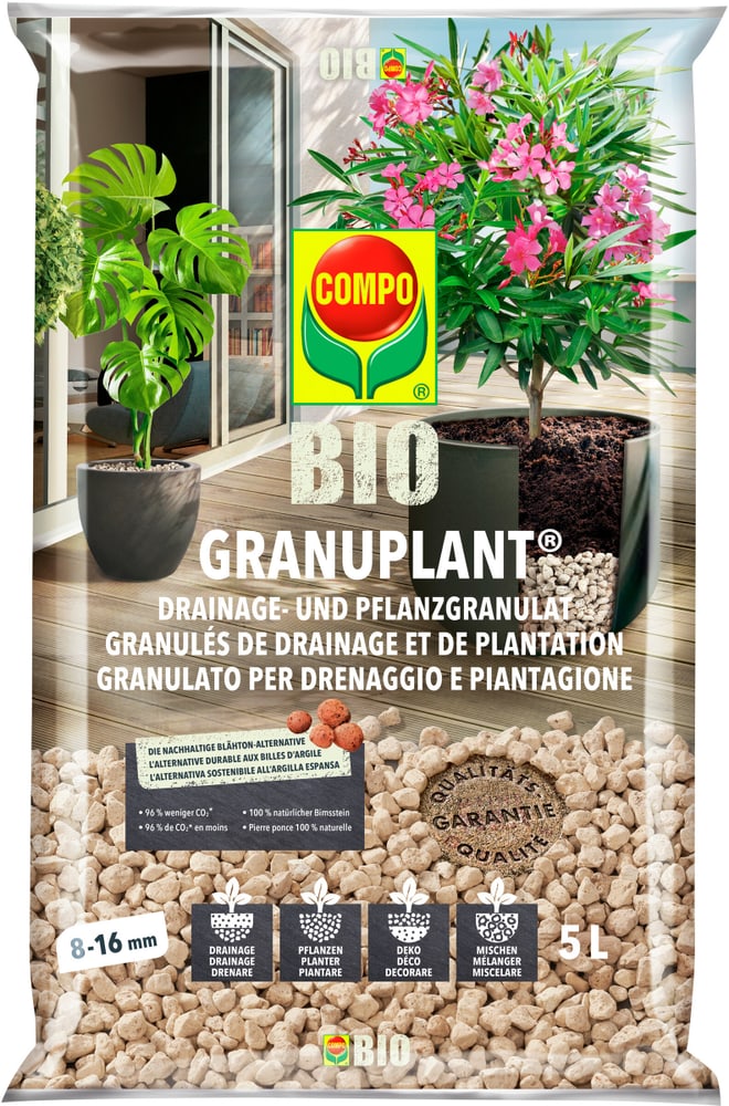 GRANUPLANT® Granulés de drainage et de plantation, 5 l Granulés pour plantes Compo Gesal 658622400000 Photo no. 1