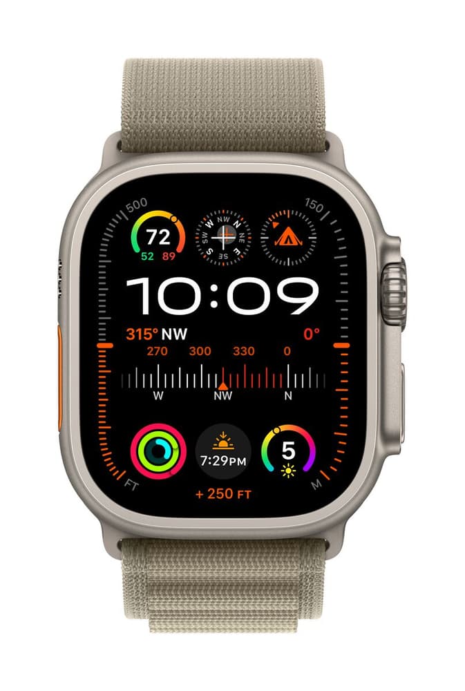 Watch Ultra 2 GPS + Cellular, 49mm Titanium Case with Olive Alpine Loop - Medium Smartwatch Apple 785302407338 N. figura 1