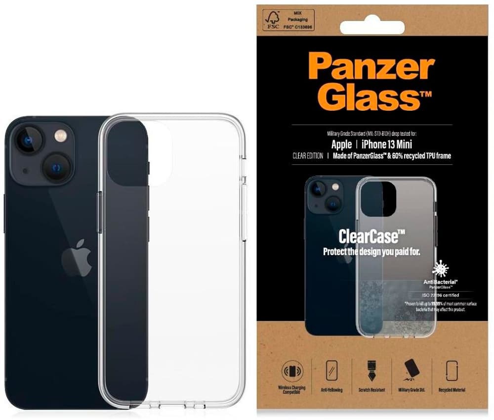 ClearCase AB iPhone 13 mini Transparent Cover smartphone Panzerglass 785300196500 N. figura 1