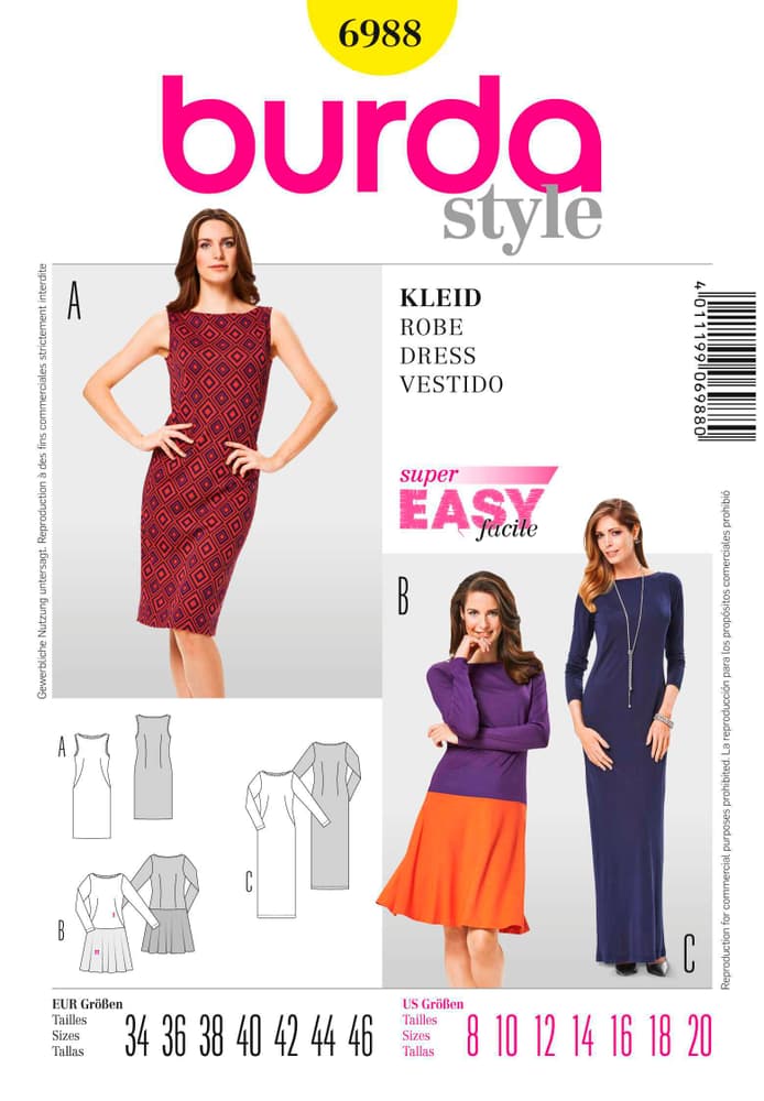 Schnittmuster, Kleid Schnittmuster burda 669700125196 Bild Nr. 1