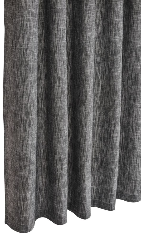 TIAGO Rideau prêt à poser opaque 430263621820 Couleur Noir Dimensions L: 150.0 cm x H: 260.0 cm Photo no. 1