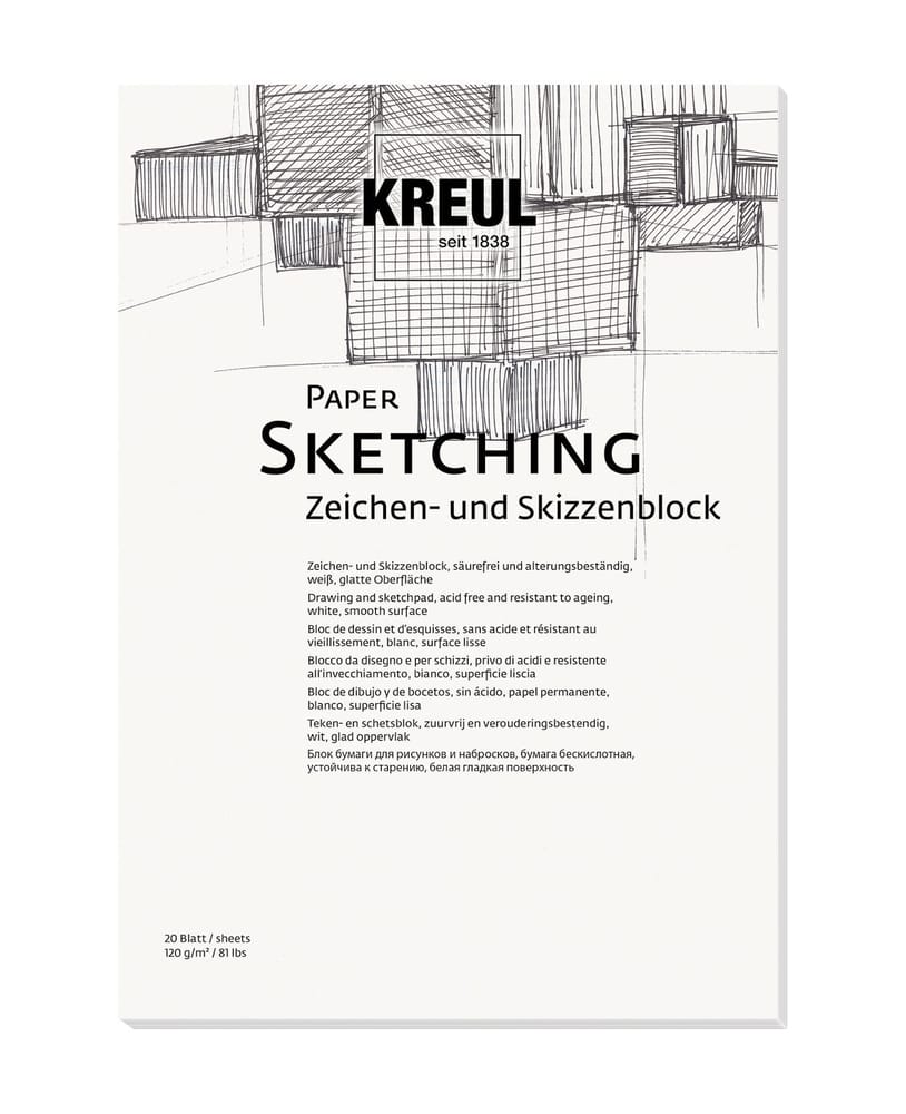 KREUL Paper Sketching 20 Blatt 120 g/m²  DIN A3 Skizzenbuch C.Kreul 667180800000 Bild Nr. 1