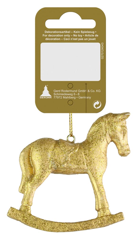 Cavallo a dondolo, 7x7 cm Decorazione per l'albero Geroma 655213800000 N. figura 1