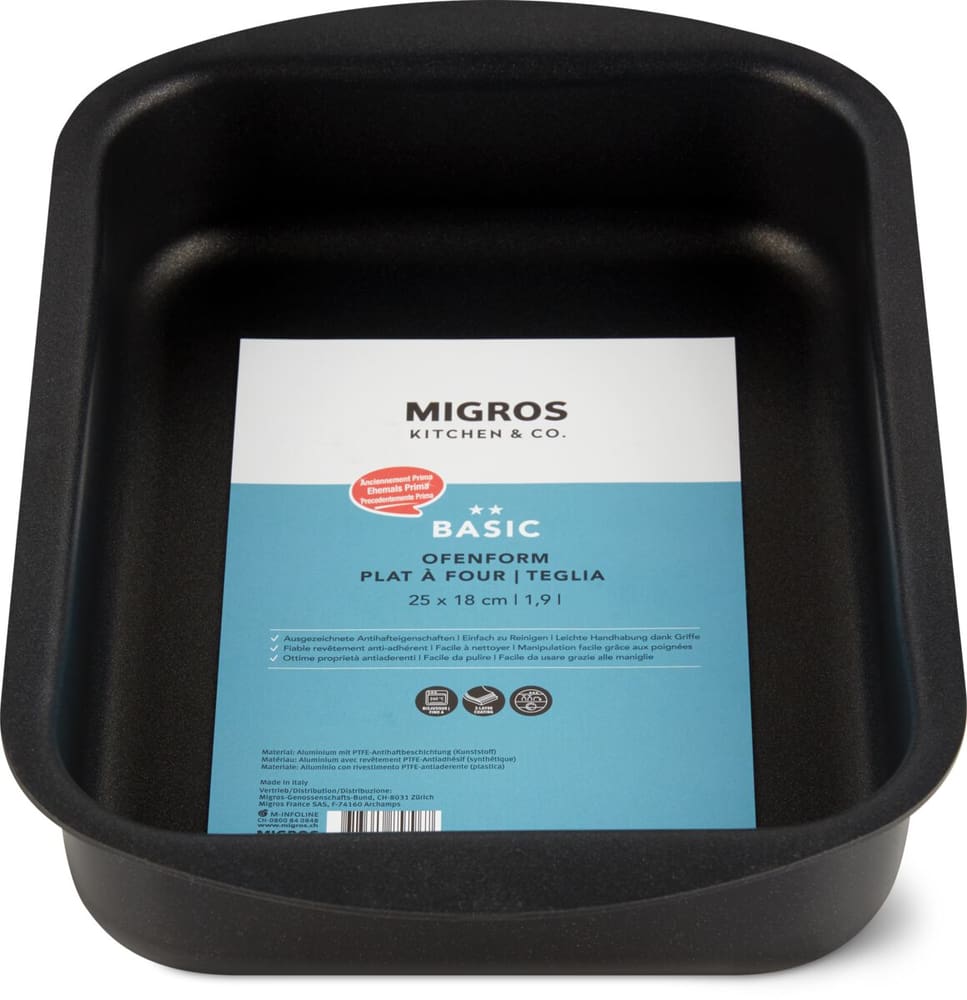 Basic Teglia, 25 x 18 cm Teglia da forno MIGROS KITCHEN & CO. 703544000000 N. figura 1