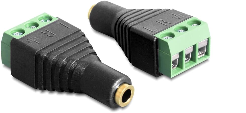 Adapter Klinke Stecker 3.5 mm auf Terminalblock 3 Pin Audio Adapter DeLock 785302420750 Bild Nr. 1