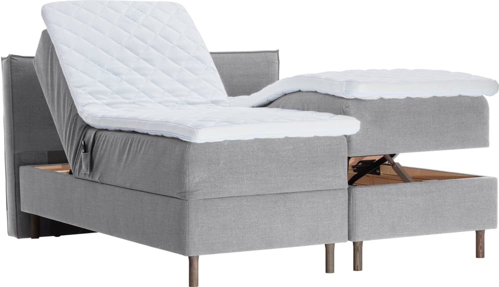 LUNE Letto Boxspring 407930900000 Dimensioni L: 160.0 cm x P: 200.0 cm Colore Grigio chiaro N. figura 1