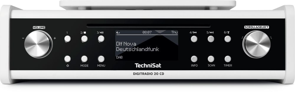 DigitRadio 20 CD - Weiss Radio DAB+ Technisat 785302423570 Photo no. 1