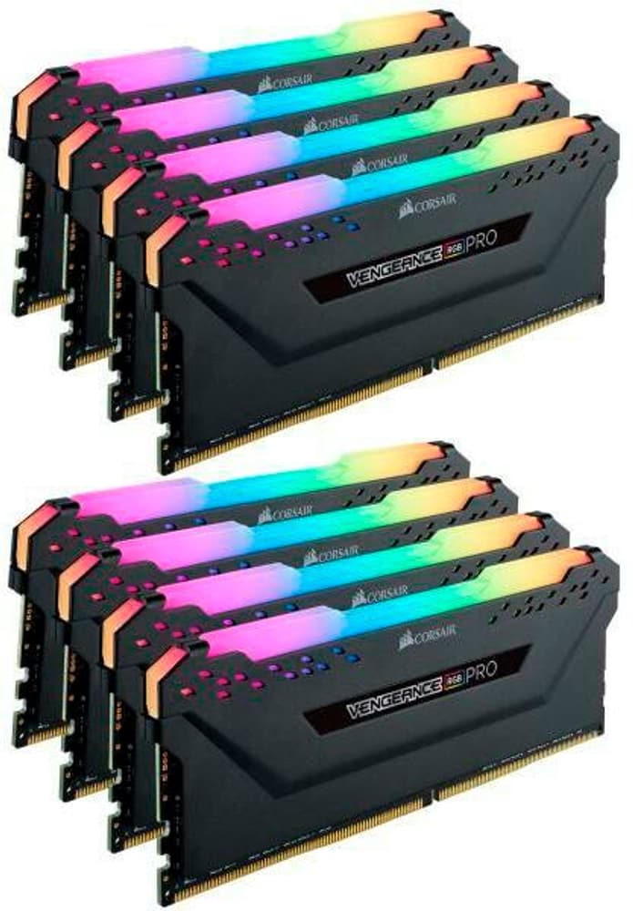 DDR4-RAM Vengeance RGB PRO Black iCUE 3200 MHz 8x 32 GB Arbeitsspeicher Corsair 785302409371 Bild Nr. 1