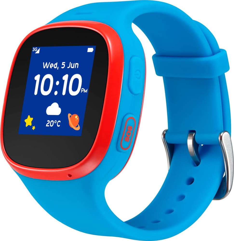 Movetime Family Watch MT30 (3G) Blue + Red Smartwatch Alcatel 79844050000018 Bild Nr. 1