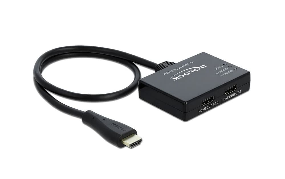 2-Port Signalsplitter HDMI- 2x HDMI 4K 60 Hz HDMI Splitter DeLock 785300170042 Bild Nr. 1