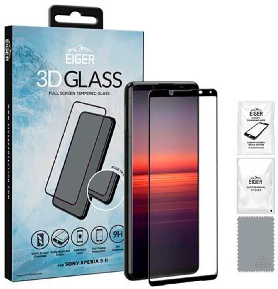 Xperia 5ii, 3D-Glas sw Smartphone Schutzfolie Eiger 785300192875 Bild Nr. 1