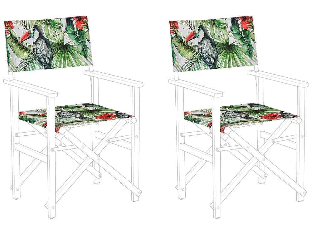 Set de 2 toiles de rechange pour chaises motif toucan CINE Toile amovible Beliani 753832300000 Photo no. 1