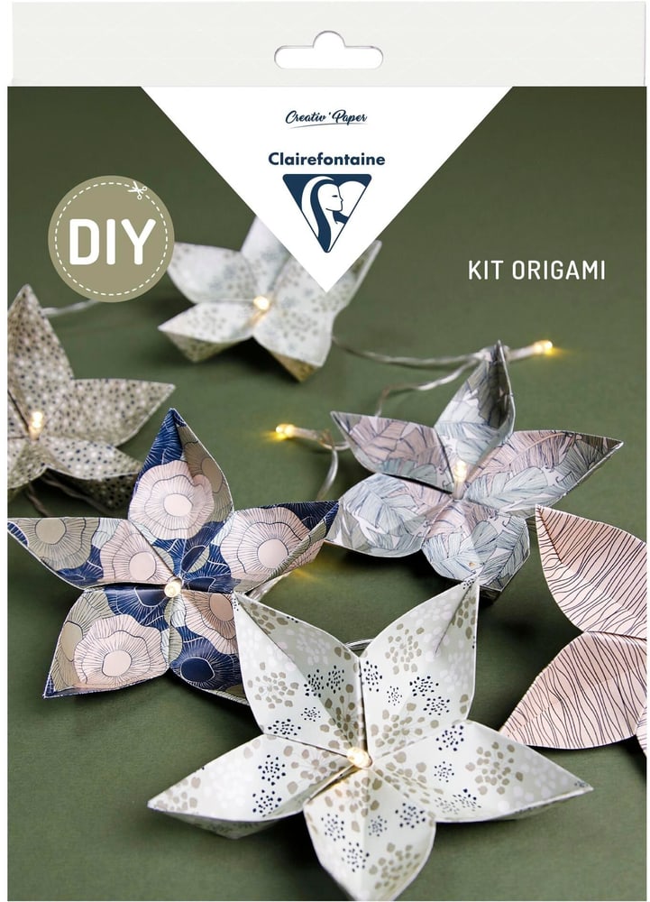 Kit artigianale per ghirlanda origami Set artigianale Claire Fontaine 785302426799 N. figura 1