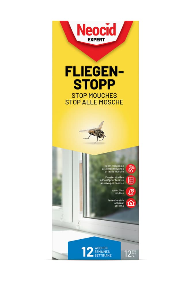 Fliegen-Stopp, 12 Stück Insektenbekämpfung Neocid 658423500000 Bild Nr. 1