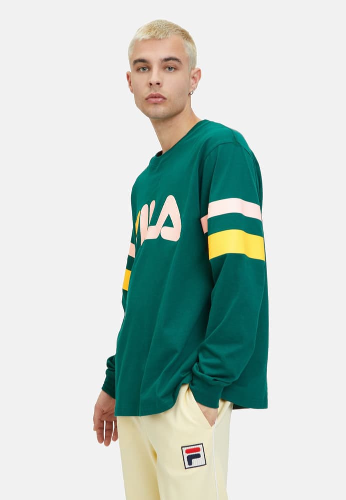 Luohe Oversized Crew Sweat Pullover Fila 470823200360 Taille S Couleur vert Photo no. 1