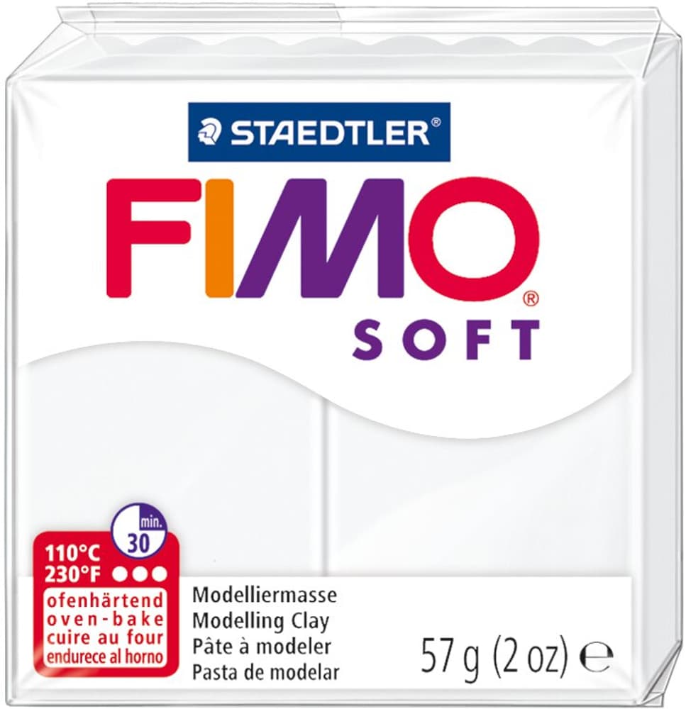 Soft Soft blanc Pâte à modeler Fimo 664502000000 Couleur Blanc Dimensions L: 5.5 cm x L: 1.5 cm x H: 5.5 cm Photo no. 1