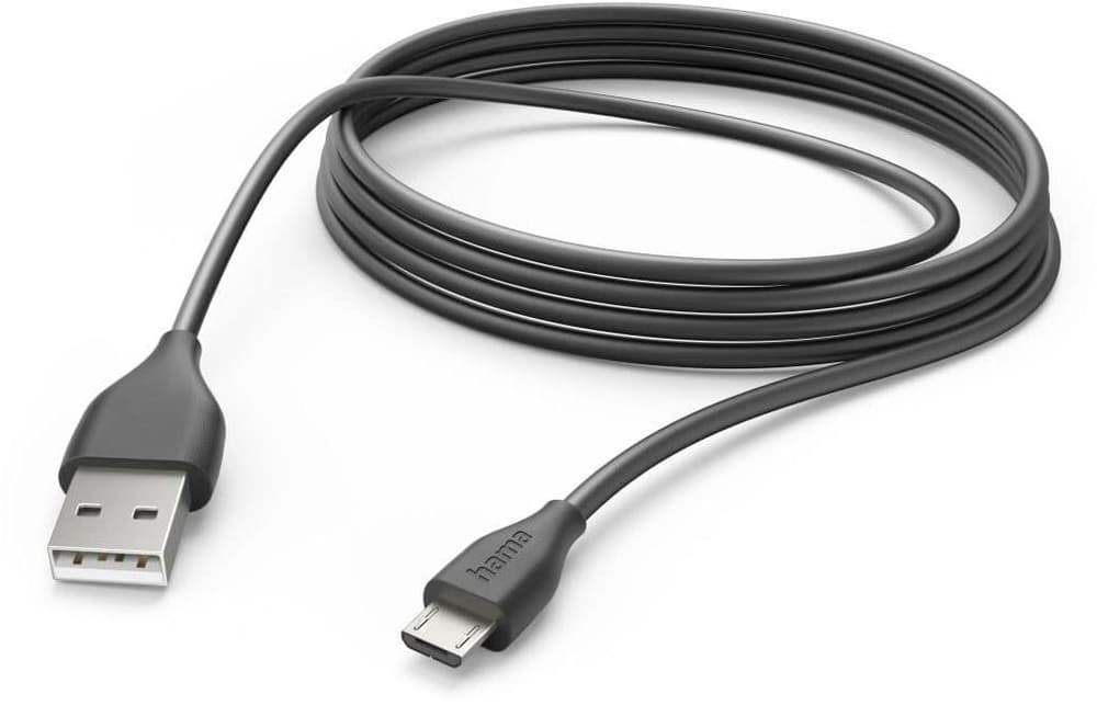 USB-A - Micro-USB, 3 m, Schwarz Ladekabel Hama 785300173304 Bild Nr. 1
