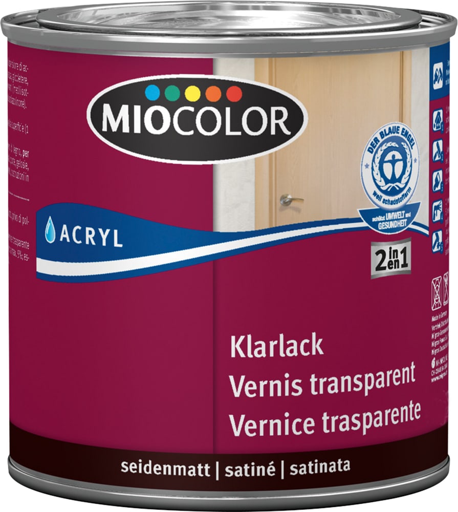 Acryl Klarlack matt Farblos 750 ml Acryl Klarlack Miocolor 660561600000 Farbe Farblos Inhalt 750.0 ml Bild Nr. 1