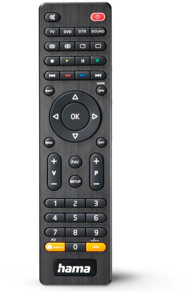 Universal-Fernbedienung TV, Infrarot, für 4 Geräte, mit App-Taste TV Fernbedienung Hama 785302425474 Bild Nr. 1