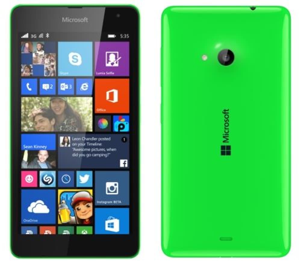 Microsoft Lumia 535 DS 8Go vert Microsoft 95110032790115 Photo n°. 1