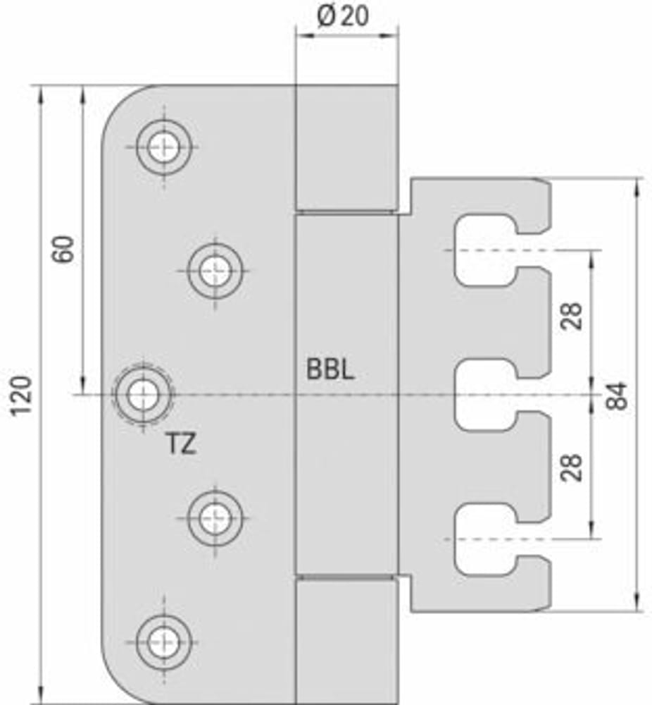 Cerniere-pomelle SIMONSWERK VARIANT VX 7729 MSTS Cerniere SIMONSWERK 669700121403 N. figura 1