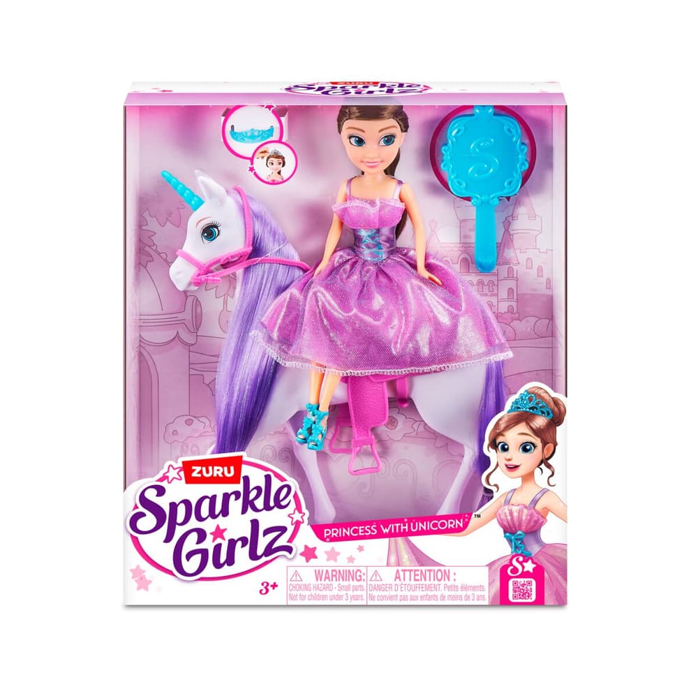 Sparkle Girlz Unicorn Playset Set di bambole ZURU Sparkle Girlz 749564900000 N. figura 1