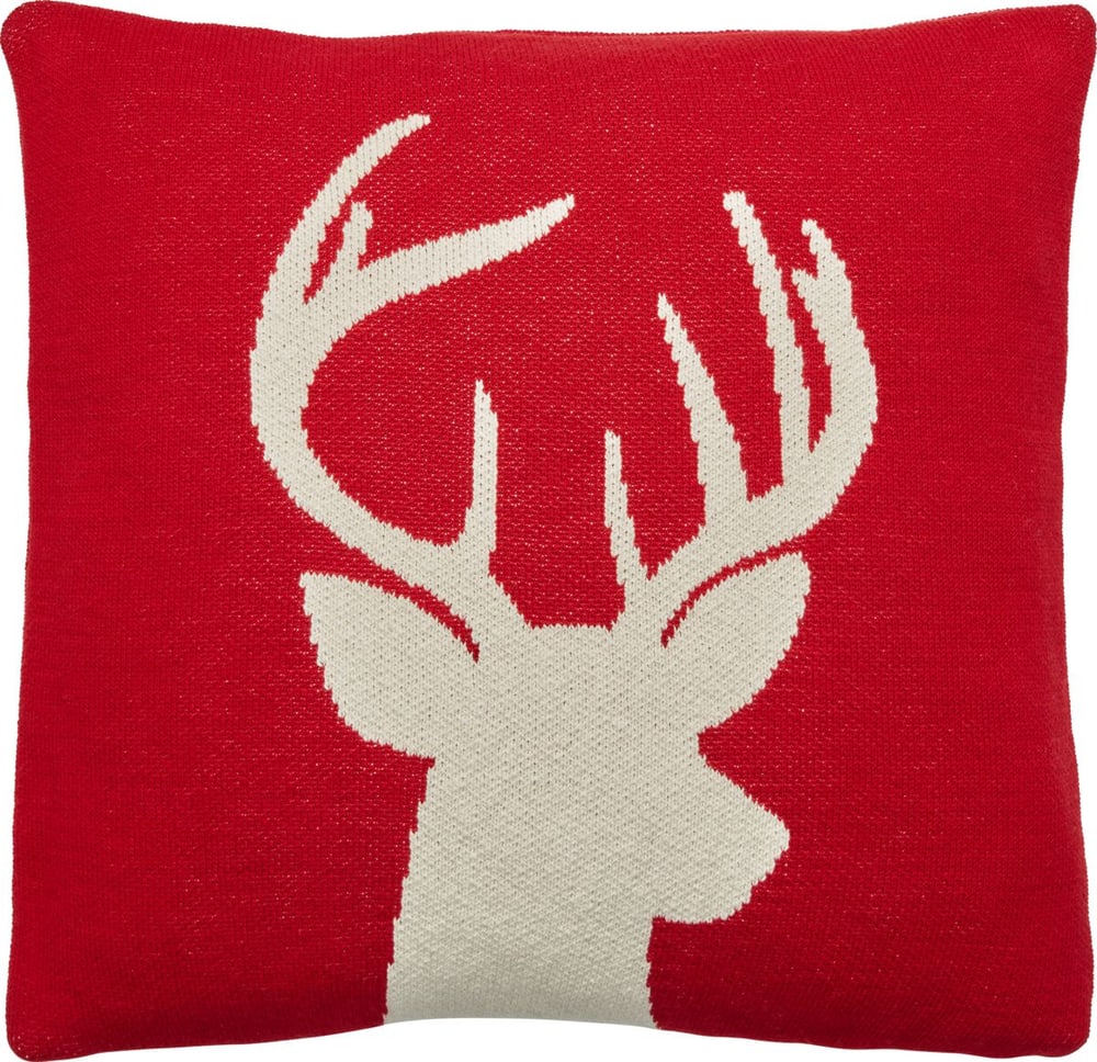 CERVUS Coussin décoratif 450921740930 Couleur Rouge Dimensions L: 50.0 cm x H: 50.0 cm Photo no. 1